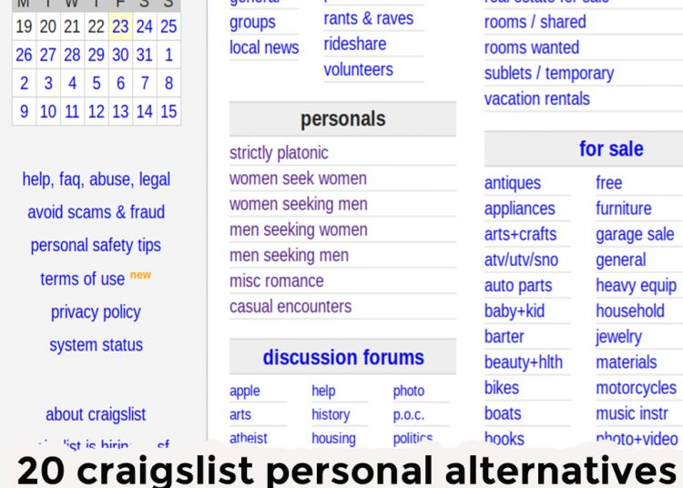 20 craigslist personal alternatives website in online